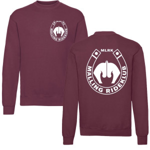 Fruit of the Loom Malling Rideklub Sweatshirt (Incl. Malling Rideklubs Lille Logo På V/bryst Og Stort Logo På Ryg )-Kongeblå-L