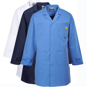 Portwest As10 Antistatisk Esd Kitel-Sort-2xl