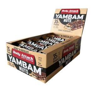 Body Attack Nutrition Boîte yambam nuts bar (15x55g) unisexe