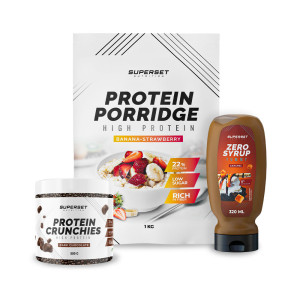 Superset Nutrition Pack petit-déj – porridge + protein crunchies + zero syrup unisexe