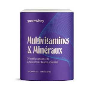 Greenwhey Multivitamines & minéraux (120 caps) unisexe