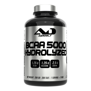 Addict Sport Nutrition Bcaa 5000 hydrolyzed (200 tabs) unisexe