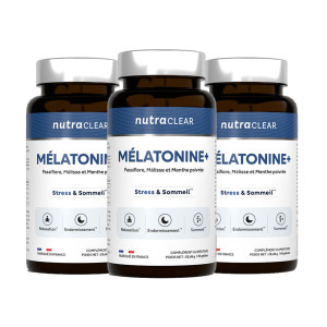 Nutraclear Mélatonine + : cure 3 mois unisexe