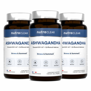 Nutraclear Ashwagandha ksm-66®+ - cure 3 mois unisexe