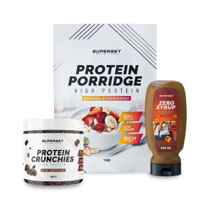 Superset Nutrition Pack petit-déj – porridge + protein crunchies + zero syrup unisexe
