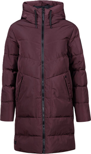 Halti Women's Linjat Puffer Parka Fudge Maroon Red 36