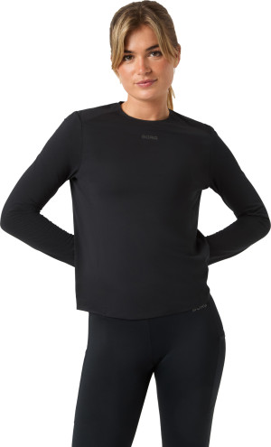 Björn Borg Women's Borg Running Feather Long Sleeve T-Shirt Black Beauty L