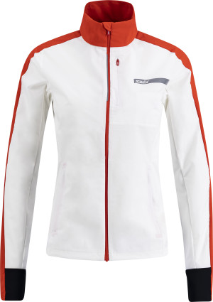 Swix Women's Roadline Wind Jacket Bright White/Fiery Red L