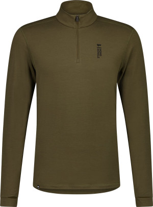 Mons Royale Men's Cascade Merino Flex 200 1/4 Zip Dark Olive S