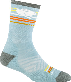 Darn Tough Women's Pacer Micro Crew Ultra-Lightweight With Cushion  Glacier L