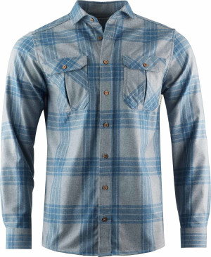 Aclima Men's ReBorn Woolshirt Check Light Grey/Jeans M