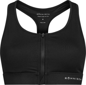 Röhnisch Women's Essential Zip Sportsbra Black, XXL