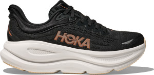 Hoka Women's Bondi 9 Black/Rose Gold, 42