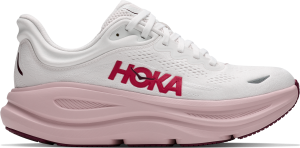 Hoka Women's Bondi 9 Wide White/Pink Opal, 42 2/3