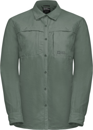 Jack Wolfskin Women's Barrier Long Sleeve Shirt Hedge Green XL