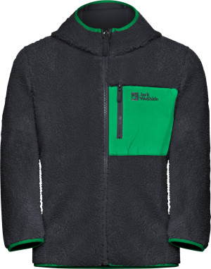 Jack Wolfskin Kids' Ice Curl Hood Jacket Phantom / Green 116