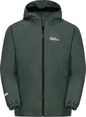 Jack Wolfskin Kids' Iceland 3-in-1 Jacket Slate Green/Black, 140