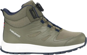 Viking Junior Equip Mid Waterproof Boa Olive, 35