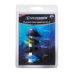 Sølvkroken Fluesett Laks/sjøørret Elv Ll 4PCS