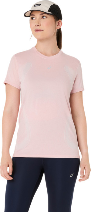 Asics Women's Road Seamless Short Sleeve Top Morganite/Crystal Pink L
