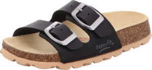 Superfit Kids' Fussbettpantoffel Black, 30