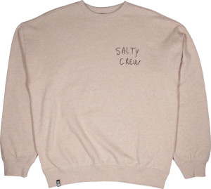 Salty Crew Men's Swivel LB Crewneck Oatmeal Heather M