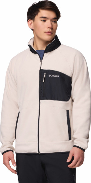 Columbia Men's Fast Trek Overlay Full Zip Fleece Jacket Dark Stone, Black, S
