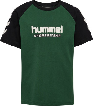 Hummel Hmljr Logo T-Shirt Short Sleeve Dark Green 110/116
