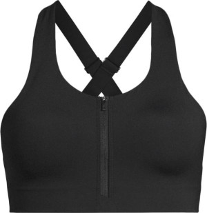 Casall Women's Impact Zip Sports Bra Black, B70