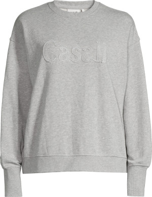 Casall Women's Terry Spring Graphic Crew Grey Melange, XL