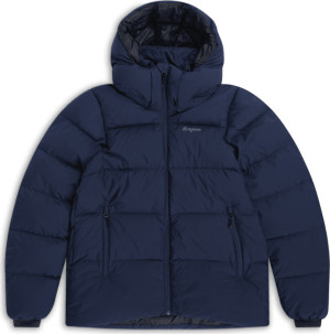 Bergans Women's Lava Warm Down Jacket With Hood Navy Blue/solid Grey XL