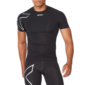 2XU Men's Core Compression Short Sleeve Black/Silver M