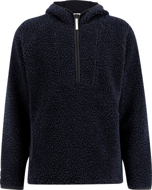Ulvang Unisex Re Orbit Hooded Half Zip Wool Pile Navy Blue XL