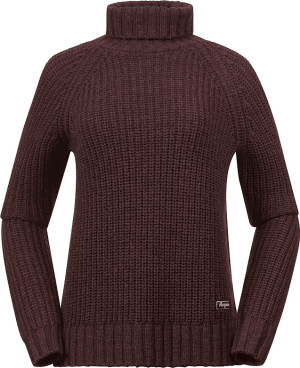 Bergans Women's Nordmarka Merino High Neck Jumper Amarone Red L