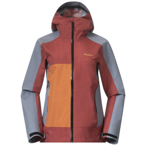 Bergans Women's Vaagaa Light 3l Shell Jacket Rusty Dust/Husky Blue/Faded Orange L