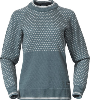 Bergans Women's Alvdal Wool Jumper  Grey Sage/Vanilla White, M