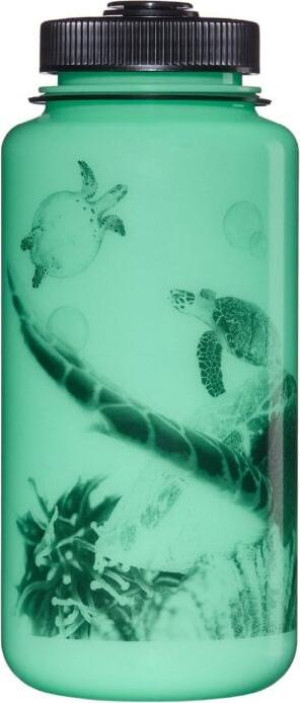 Nalgene 1 L Wm Bottle Glow With Black Turtle, ONESIZE