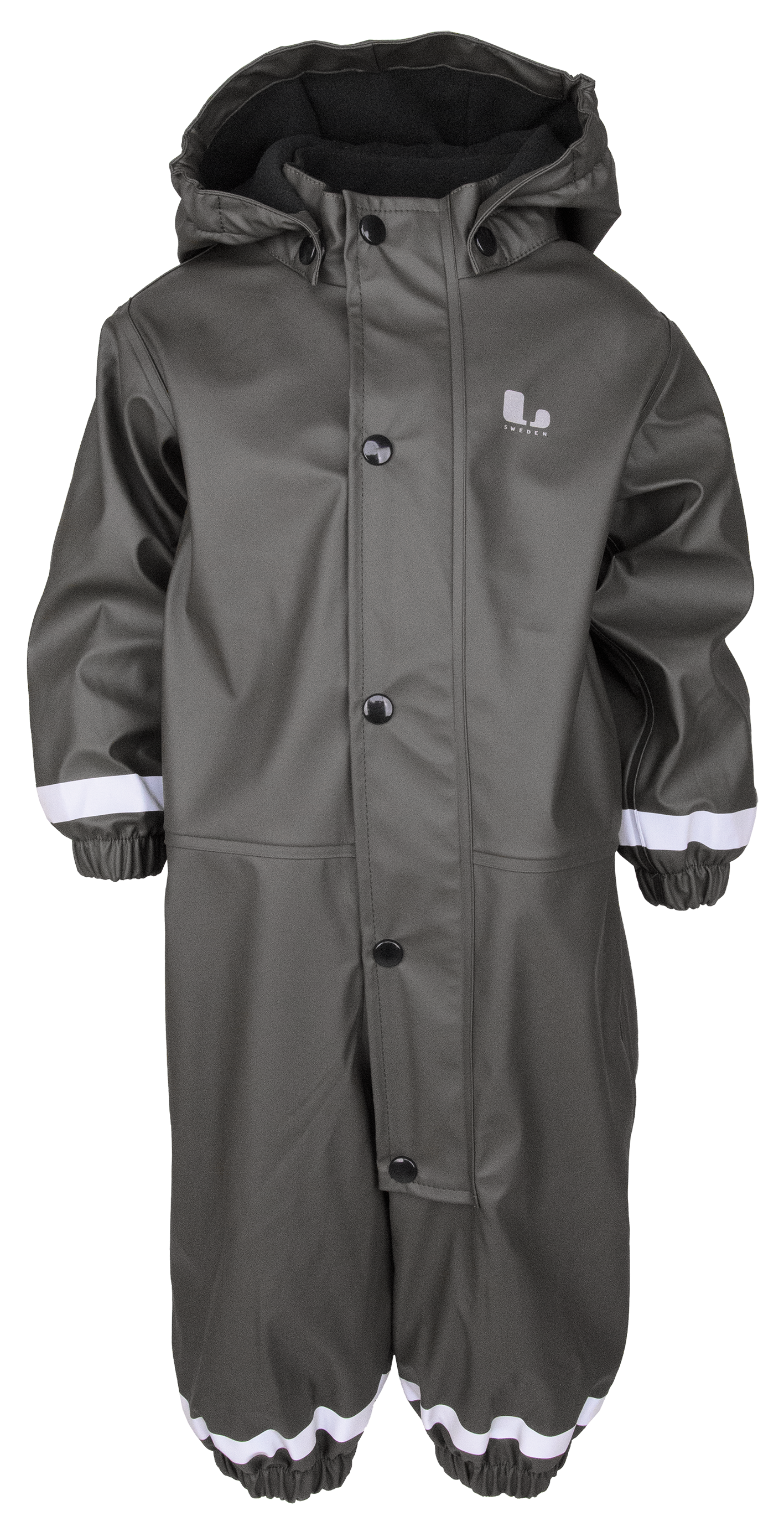 Lindberg Kids' Fagerhult Rain Baby Overall Fleece Anthracite, 86