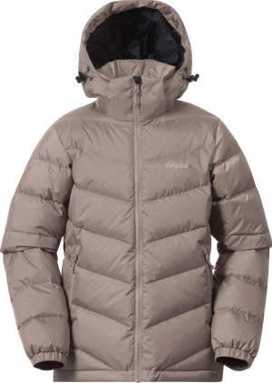 Bergans Juniors' Warm Down Jacket Unisex Rock Taupe 152