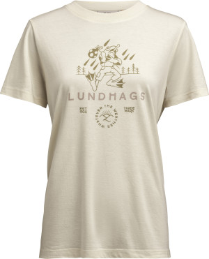 Lundhags Women's Järpen Printed T-Shirt Chalk White XL