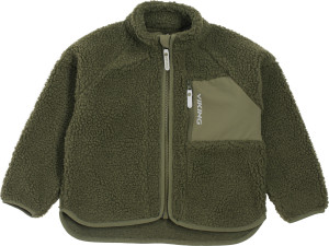 Viking Kids' Playtime Pile Midlayer Jacket Olive, 122