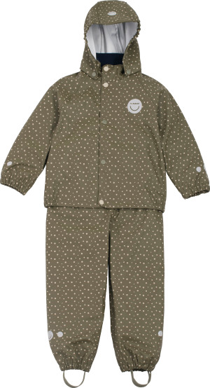 Viking Kids' Jolly Print Rainset Olive 104