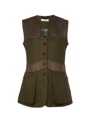 Chevalier Elemore Moleskin Shooting Vest Women Forest Green 36W