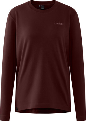 Haglöfs Women's  Long Sleev Tee  Maroon Trail, L