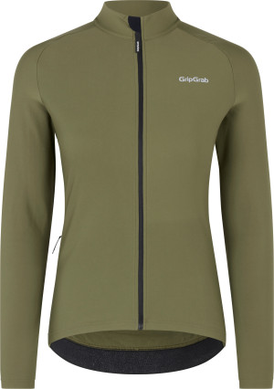Women's GripGrab PACR Thermal Long Sleeve Jersey Olive Green S