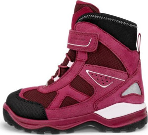 Ecco Kids' Snow Mountain 1s Waterproof Black/red Plum/dark Ruby 26