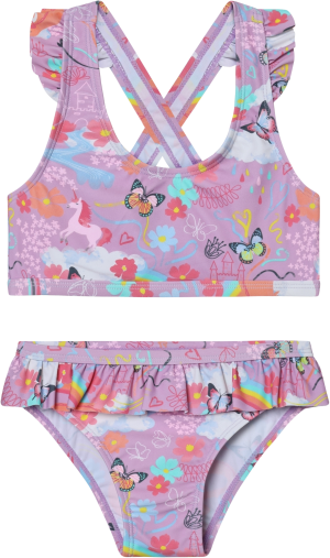 Color Kids Kids' Bikini With Short Skirt Aop Lavender Mist 128