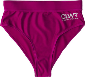 ColourWear Women's High Waist Bikini Bottom Purple XS