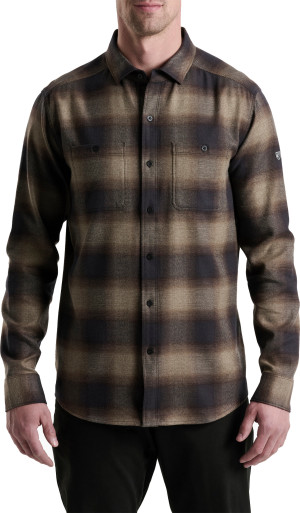 Kühl Men's Law Flannel Longsleeve Shirt Dark Roast, XL