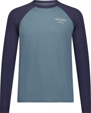 Mons Royale Men's Icon Merino Raglan Long Sleeve Goblin Blue/Midnight, S